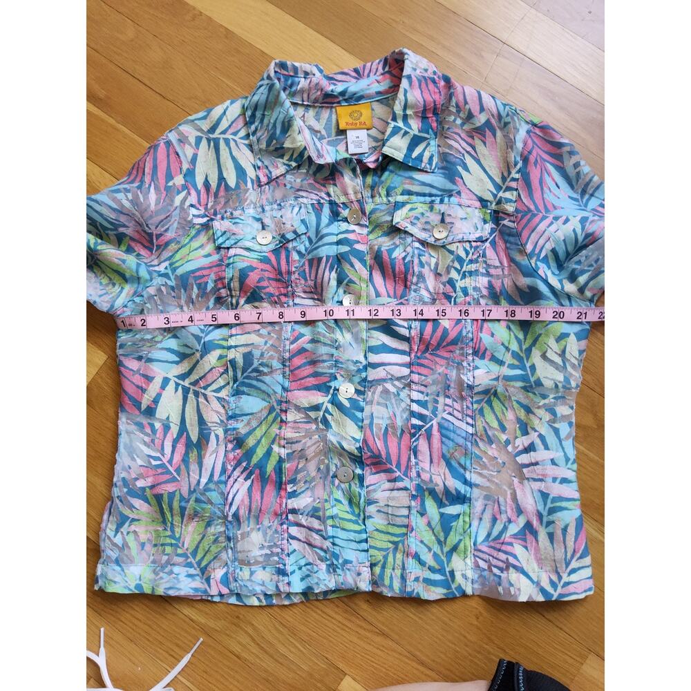 Ruby Rd Palm Print Jacket 14 - Picture 7 of 10